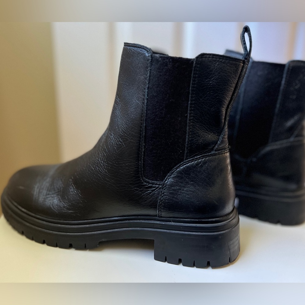 Lucky Brand Black Leather Boots Size 7.5